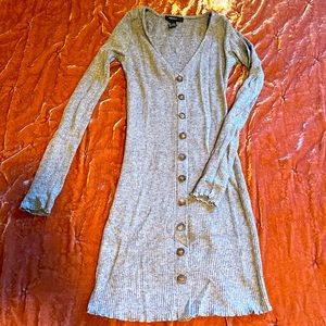 Gray Forever21 button down dress
